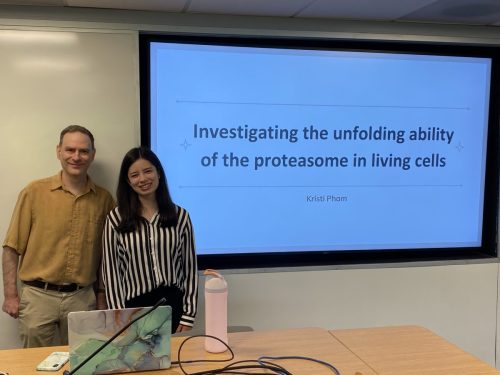 Kristi at her senior thesis